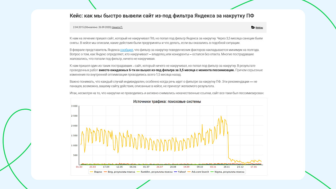 Плохие и хорошие примеры кейсов - пример 5