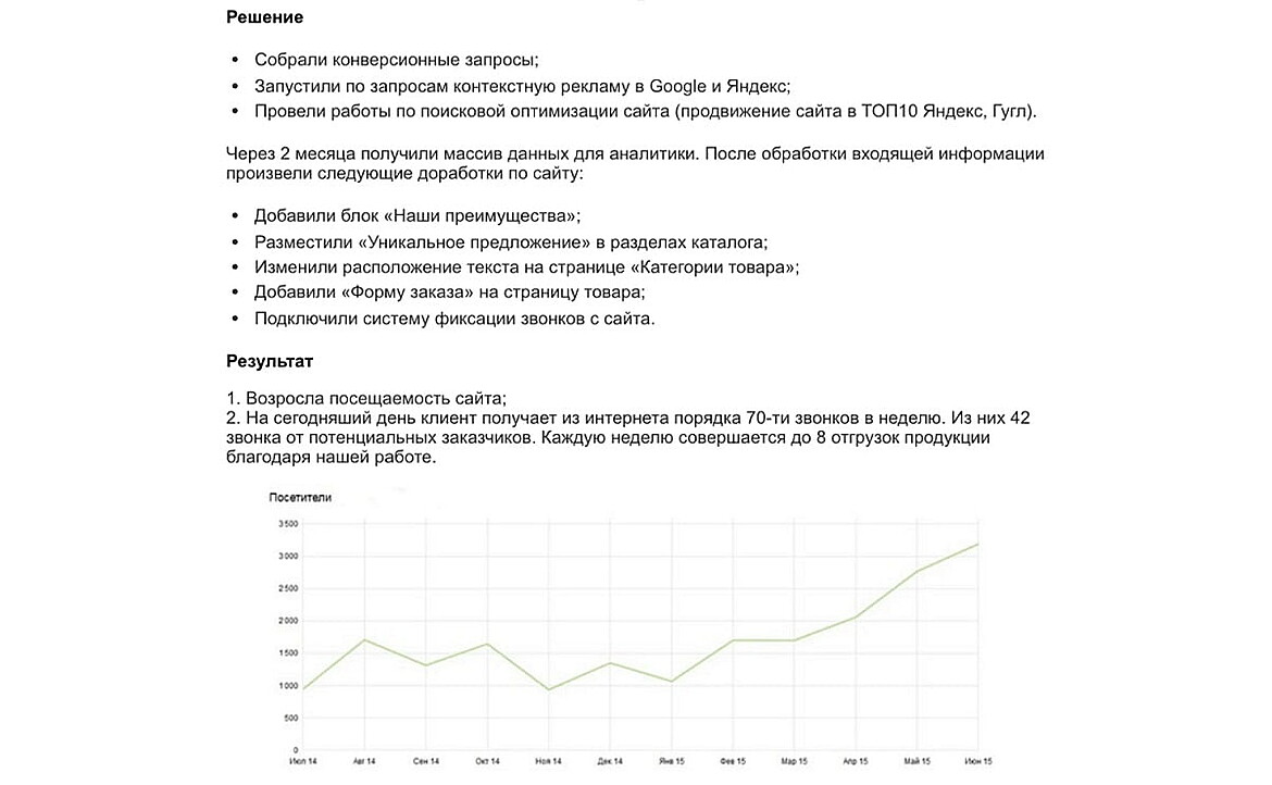 Плохие и хорошие примеры кейсов - пример 1